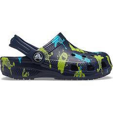 25 - Waterdicht Pantoffels Crocs Classic Monster Print Clog T - Navy