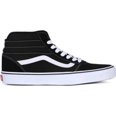 Vans ward black canvas Vans Ward Hi Suede Canvas - Black/White