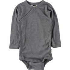 Slå om body uld silke Joha Wrap Bodysuit L/S - Dark Grey (63987-195-15147)