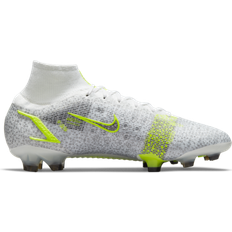 Nike Mercurial Superfly 8 Elite FG - White/Metallic Silver/Volt/Black