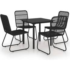 Square Patio Dining Sets vidaXL 3060250 Patio Dining Set, 1 Table incl. 4 Chairs