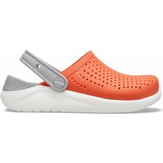 Skum Tofflor Crocs Kid's LiteRide Clog - Tangerine/White