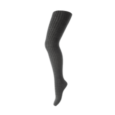 mp Denmark Wool Rib Tights - Dark Grey Marled (128-497)