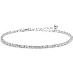Mads z tennisarmbånd Mads Z Precious Peak Tennis Bracelet - Silver/Transparent