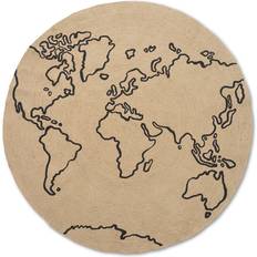 Jute - Runde Tæpper & Skind ferm LIVING World Naturfarvet 130cm