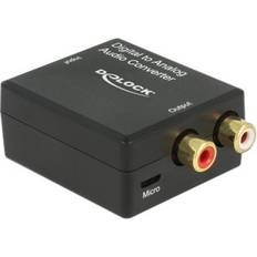 Toslink converter DeLock Toslink/Coaxial/USB Micro B-2RCA F-F Adapter