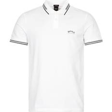 Boss paul curved HUGO BOSS Paul Curved Polo Shirt - White