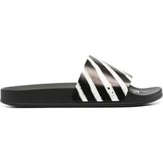 Off-White Men Slippers & Sandals Off-White Diagonal Stripes Slide - Black/White