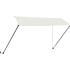 Acciaio Tendalini vidaXL Retractable Awning Patio 350x150 cm Crema