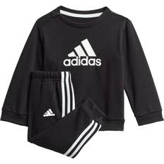 1-3M Tracksuits Children's Clothing Adidas Infant Badge of Sport French Terry Jogger - Black/White (GM8977)