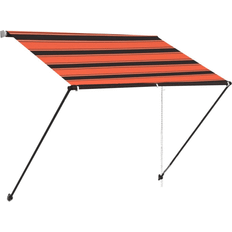 Acciaio Tendalini vidaXL Tenda Da Sole Retrattile 200x150 cm Blu e Bianco 200x150cm