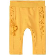 Keltainen Housut Minymo Ruffle Pants Yolk - Yellow