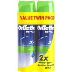 Gillette sensitive shave gel Gillette Series Sensitive Shave Gel 200ml 2-pack