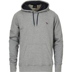 Paul Smith Organic-Cotton Zebra Logo Hoodie - Grey Marl