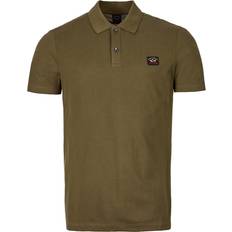 Paul & Shark Iconic Badge Polo Shirt – Olive