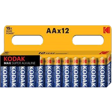 Kodak AA (LR06) Batterier & Laddbart Kodak Max Alkaline Batteries AA 12-pack