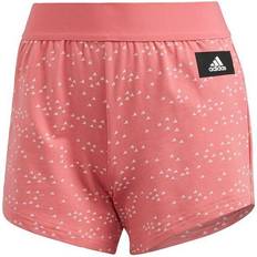 adidas Women's Badge of Sport All Over Print Shorts - Hazy Rose