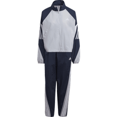 Dam - Träningsplagg - Vita Jumpsuits & Overaller adidas Sportswear Game-Time Woven Track Suit Women - Halo Blue/Crew Navy/White