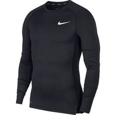 NIKE XXL Base Layers NIKE Pro Tight-Fit Long-Sleeve Top Men - Black/White