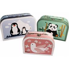 Rollespill & rollelek Magni Suitcase set 3 in 1 Penguin Panda Peace Pigeon