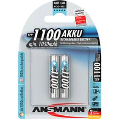 Rechargeable battery aaa Ansmann NiMH AAA Rechargeable Battery 1050mAh Compatible 2-pack