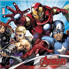 Globosnordic Pack de 20 Servilletas Los Vengadores Avengers de Papel de 33x33 cm