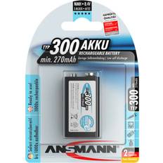 Ansmann Batterijen Batterijen en Opladers Ansmann 300mAh NiMH 9V Rechargeable Battery