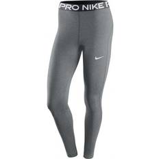 Damen - Fitness - Grau Bekleidung NIKE Pro Women's Mid Rise Mesh Paneled Leggings - Smoke Grey/Heather/Black/White