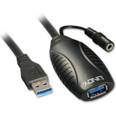 Lindy USB A-USB A / 3.5mm M-F 10m