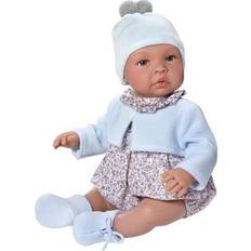 Asi leo 46cm ASI Leo Floral Suit & Light Blue Cardigan & Hat 46cm