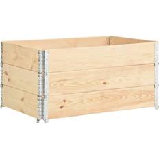 vidaXL Caja De Palés 3 Unidades Madera Maciza De Pino 80x120 cm