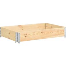 vidaXL Collar De Caja De Pallet Madera Maciza De Pino 80x120 cm - Marrón