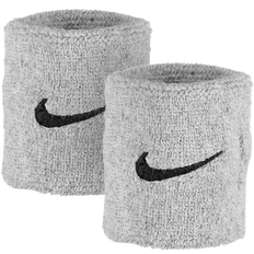 Sí Pulseras Nike Swoosh Wristband 2 Pack - Grey/Black