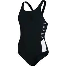 S Swimsuits Speedo Boom Logo Splice Muscleback Swimsuit - Black/White