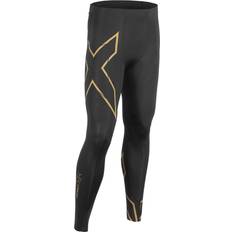 Herre - XXS Bukser & Shorts 2XU Light Speed Compression Tights Men - Black/Gold Reflective