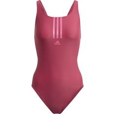 Adidas Pink Swimsuits adidas Women's SH3.RO Mid 3-Stripes Swimsuit - Wild Pink/Semi Solar Pink