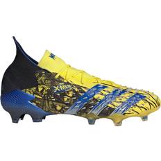 Textile Soccer Shoes Adidas Marvel Predator Freak.1 Firm Ground - Bright Yellow/Blue/Core Black