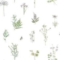 Gallery Papel pintado Herbs And Flowers blanco Noordwand Evergreen