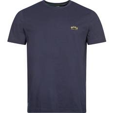 Hugo boss blue tshirt HUGO BOSS Curved T-shirt - Dark Blue