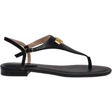 Polo Ralph Lauren Ellington Burnished Leather Sandal - Black Female