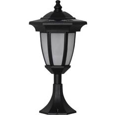 Battery Powered Lamp Posts Star Trading Flame Black Lamp Post 63cm