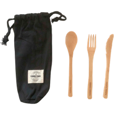 Yummii Yummii Küchenzubehör Yummii Yummii Bamboo Cutlery Set 3pcs