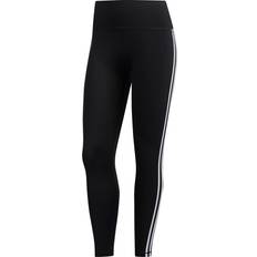 Nailon - Nainen Sukanvarret Adidas Believe This 2.0 3-Stripes 7/8 Tights - Black/White