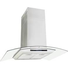 90cm - White Extractor Fans vidaXL island 90cm, White