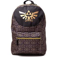 Zelda väskor Numskull Nintendo Legend of Zelda Allover Pattern Print Backpack - Gold/Black