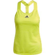 Sportswear Garment - Yellow Clothing adidas Heat.RDY Primeblue Tennis Y-Tank Top Women - Acid Yellow/Crew Navy