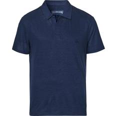 Linen Polo Shirts Vilebrequin Linen Jersey Polo Shirt - Navy/Blue