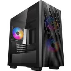 ATX - Mini Tower (Micro-ATX) Case per Computer Deepcool MATREXX 40 3FS Tempered Glass Side Panel High Airflow Cooling Three Included Fans and Removable Drive Cage Micro