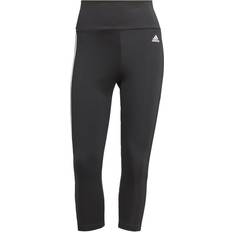 adidas Designed To Move High-Rise 3-Stripes 3/4 Sport Leggings Women - Black/White