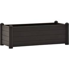 vidaXL Korotettu Kukkalaatikko PP 100x43x35 cm